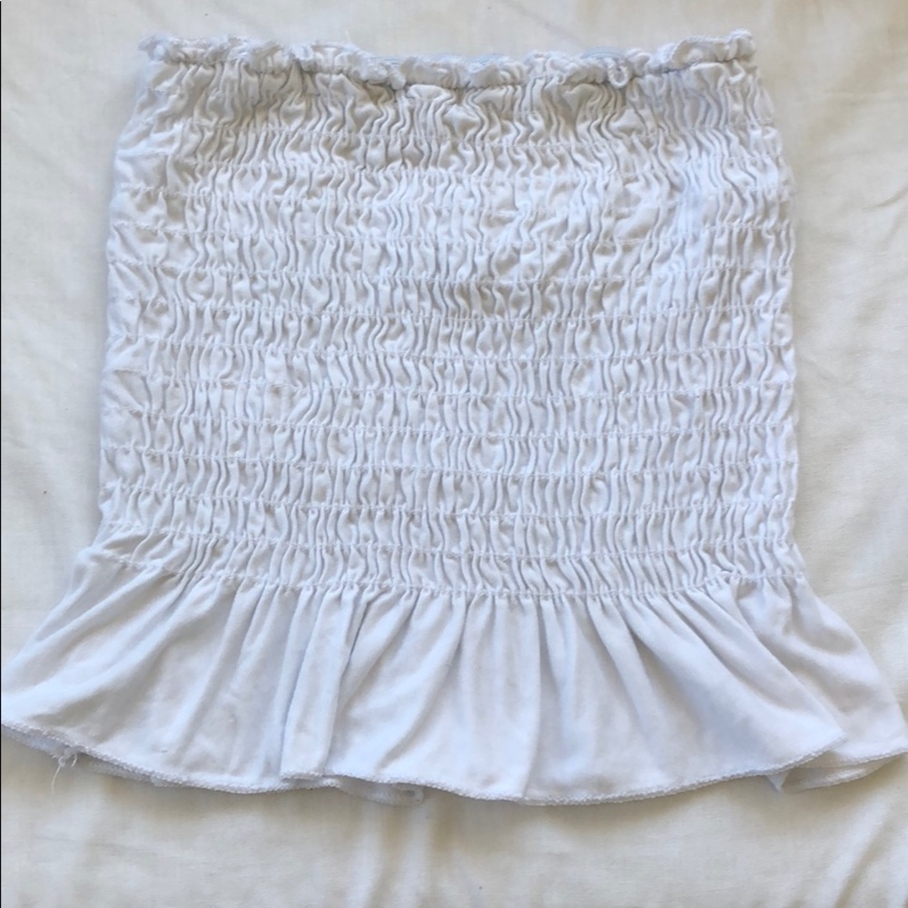 white crop top